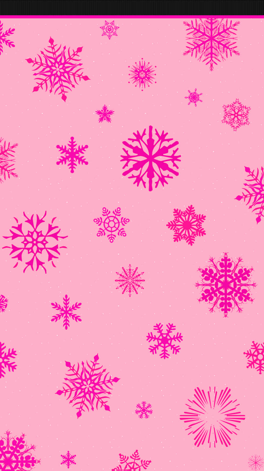 Pink Christmas Snowflakes Pattern Art Wallpaper