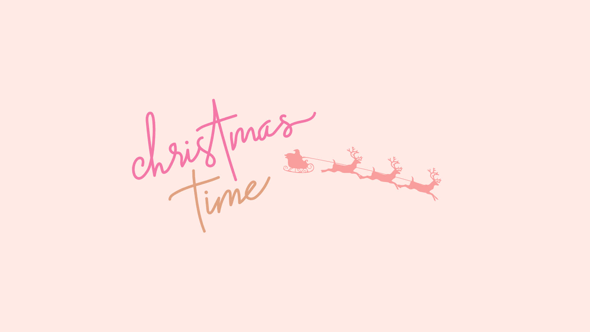 Pink Christmas Time Wallpaper Wallpaper