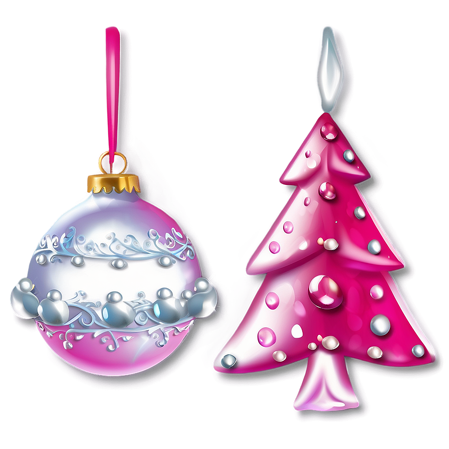 Pink Christmas Tree B PNG