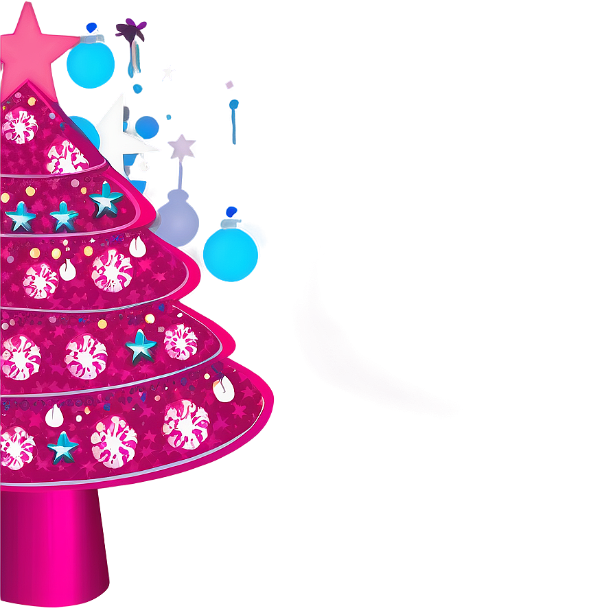 Pink Christmas Tree C PNG