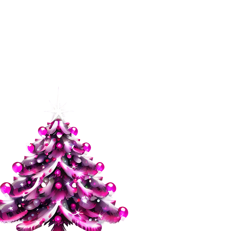 Pink Christmas Tree D PNG