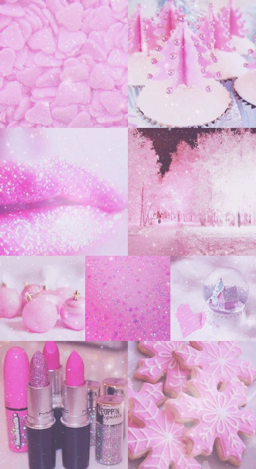 Pink Christmas Tumblr Aesthetic Wallpaper