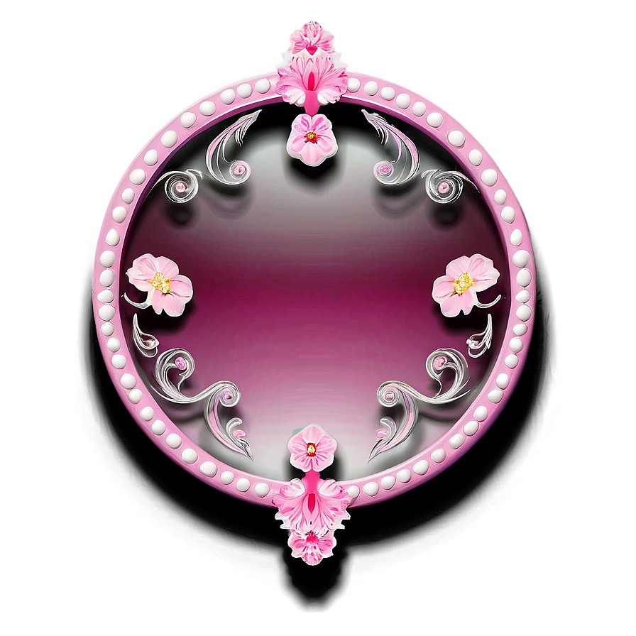 Pink Circle Frame Png 06202024 PNG