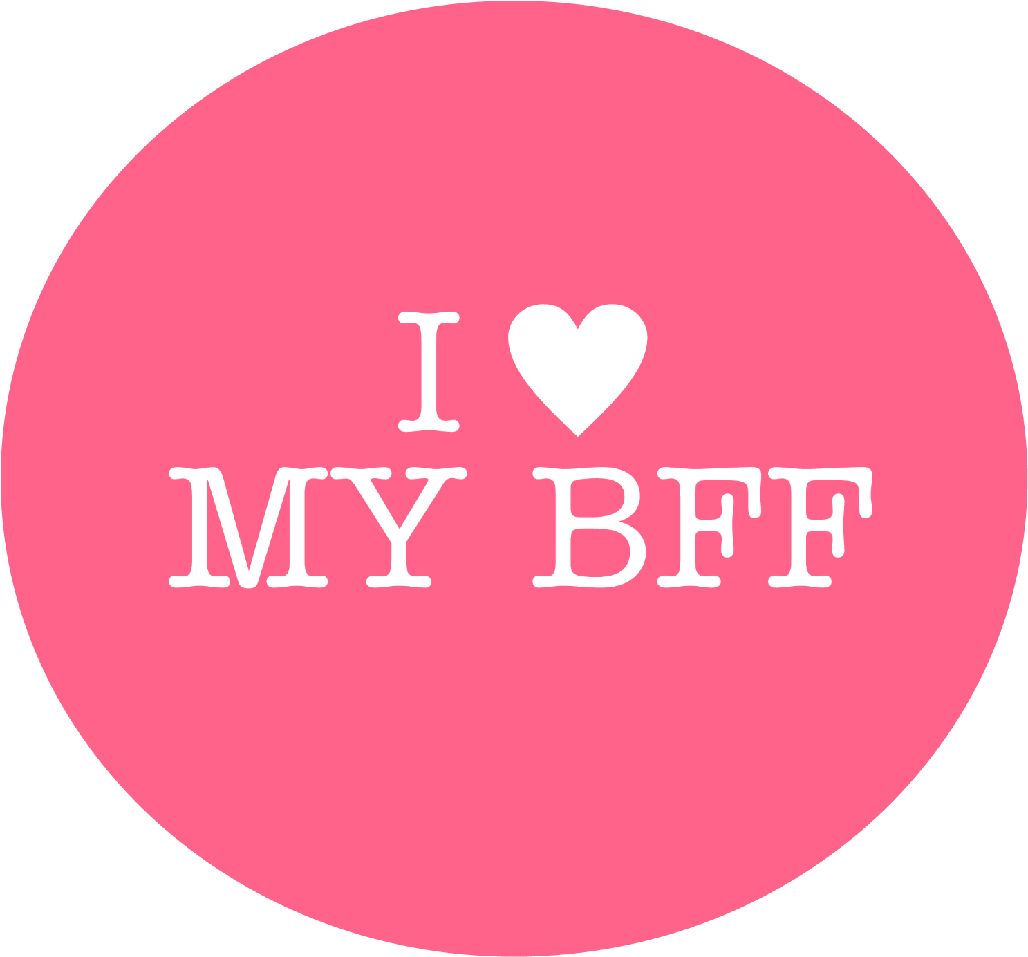 Download Pink Circle I Love My B F F 3292