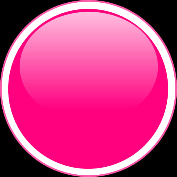 Pink Circle White Border PNG