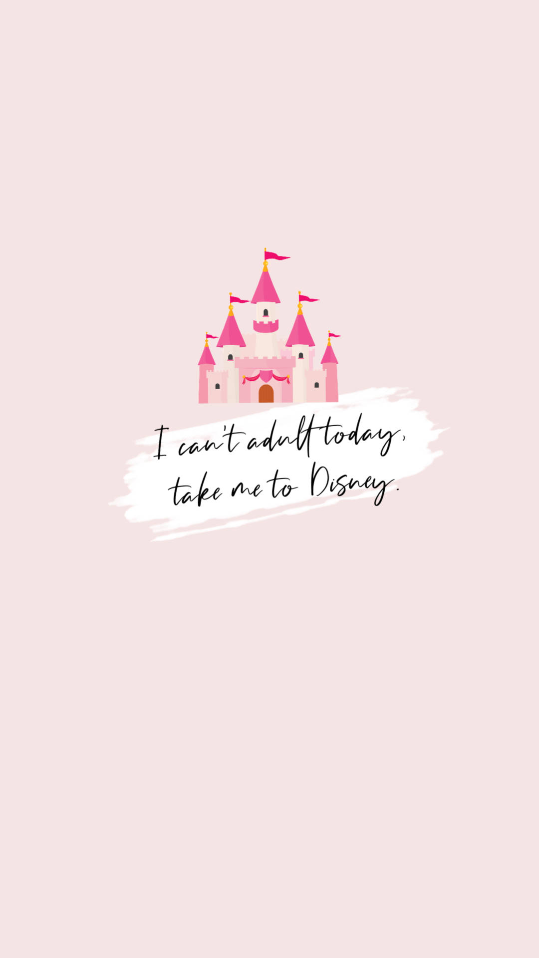 Pink Citat Disney Iphone Wallpaper