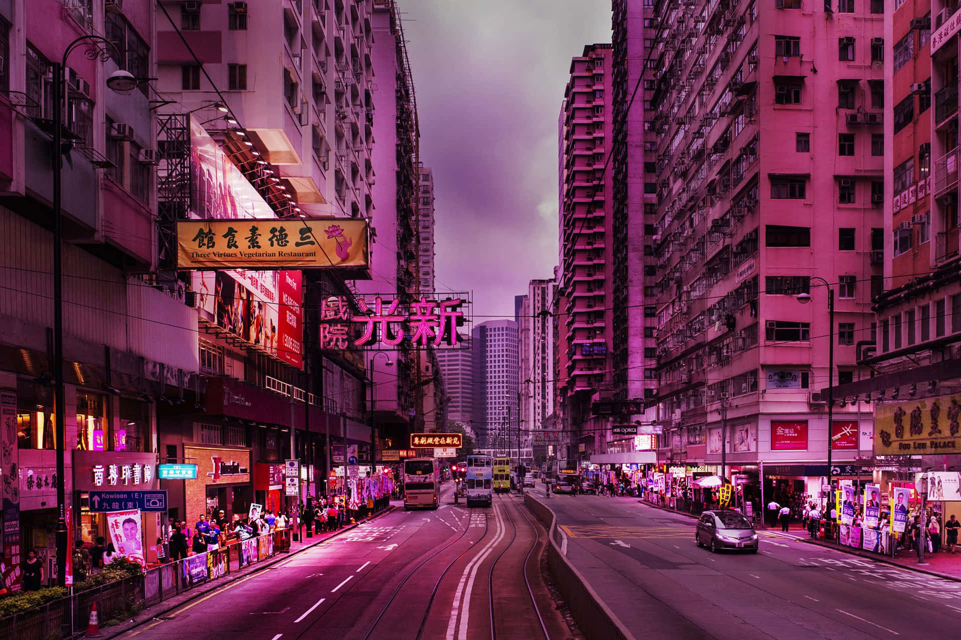 Pink City Chinatown Wallpaper