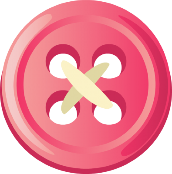Pink Clothing Button Illustration PNG