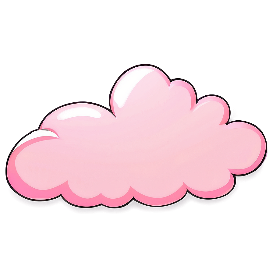 Pink Cloud Cartoon Style Png 98 PNG