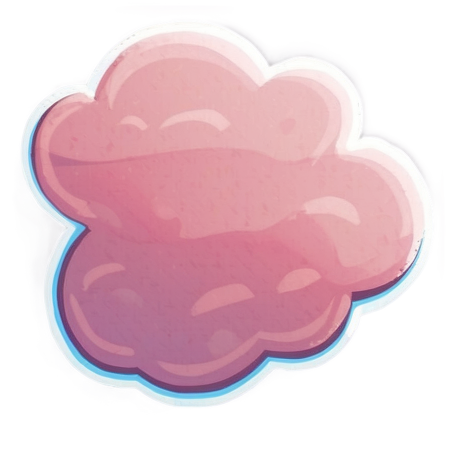 Pink Cloud Cartoon Style Png Wni PNG