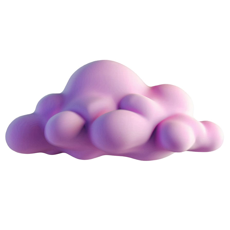 Pink Cloud In Lavender Sky Png Ink PNG