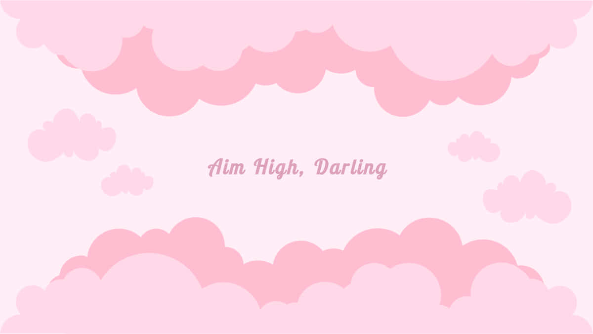 Pink Cloud Inspirational Quote Background Wallpaper