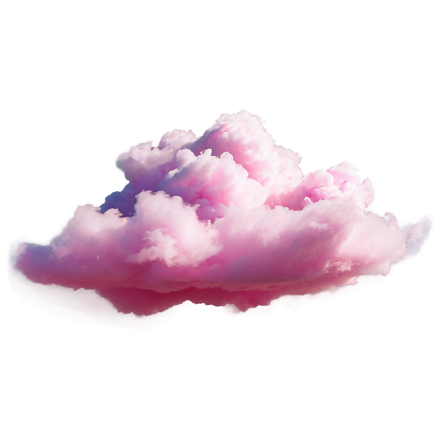 Pink Cloud Realistic Design Png Aqa37 PNG