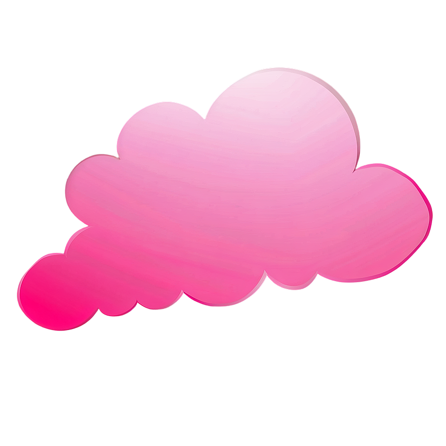 Pink Cloud Silhouette Png 06252024 PNG