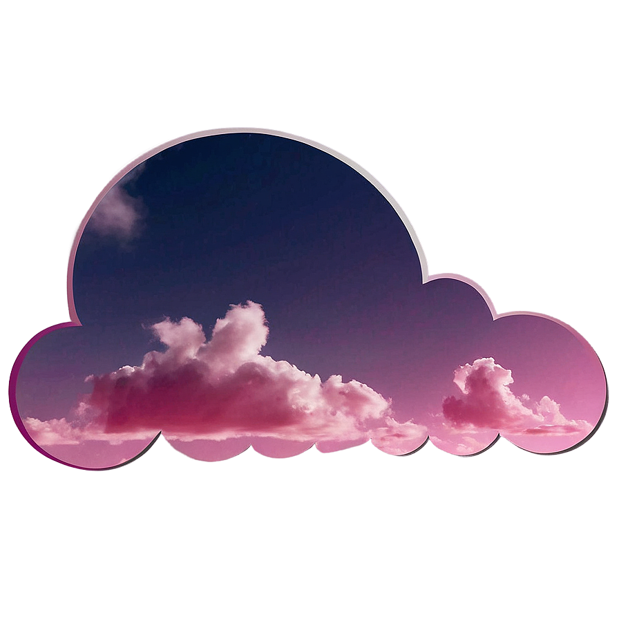 Pink Cloud Silhouette Png Pik PNG