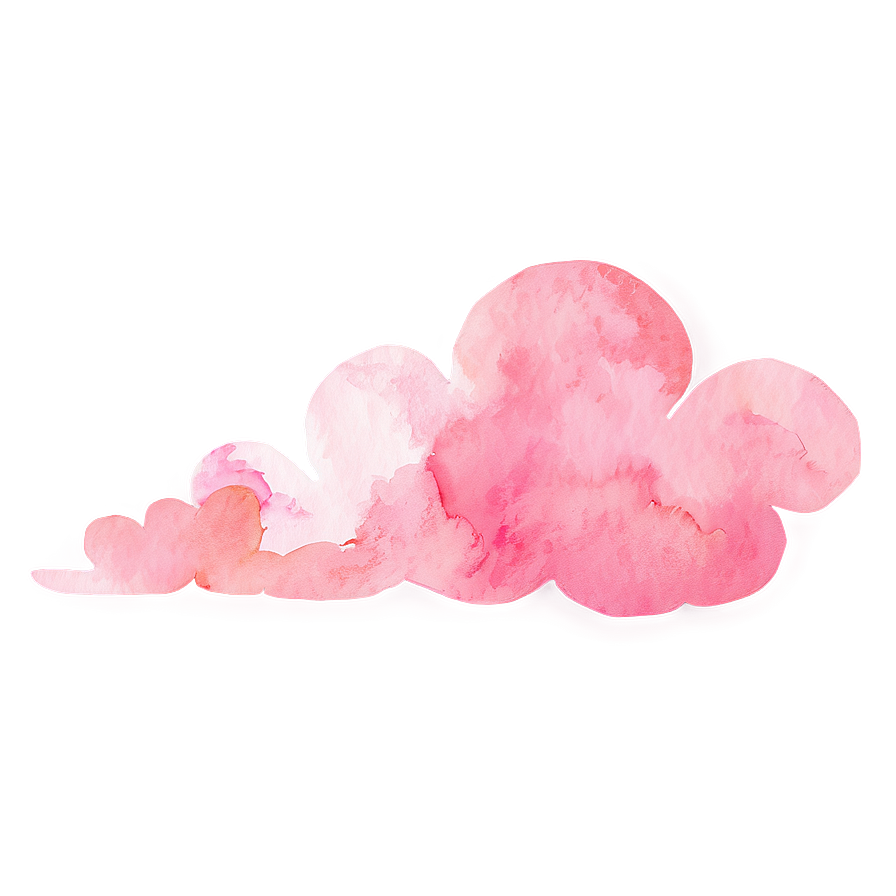 Pink Cloud Watercolor Texture Png 06252024 PNG