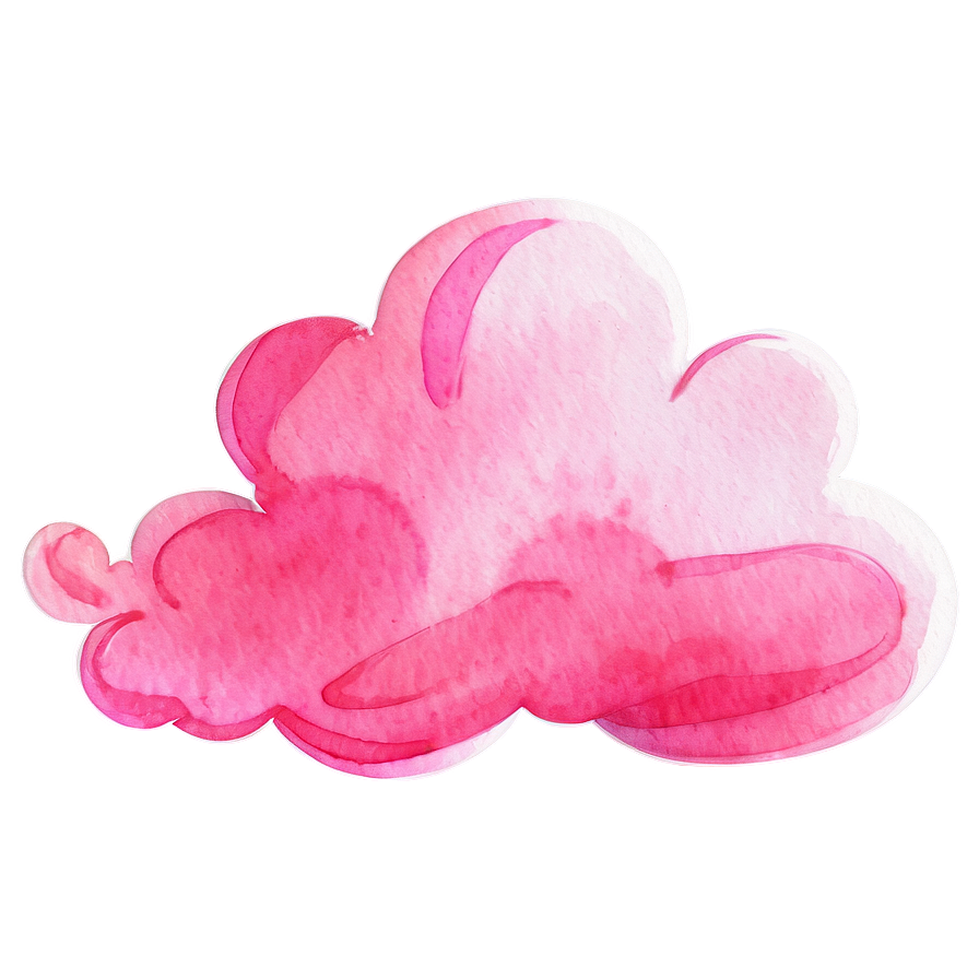 Pink Cloud Watercolor Texture Png Dtd13 PNG