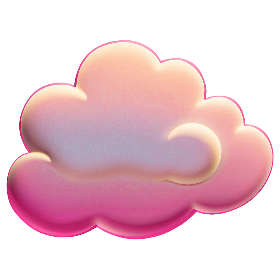 Pink Cloud With Golden Sunset Png Knd72 PNG