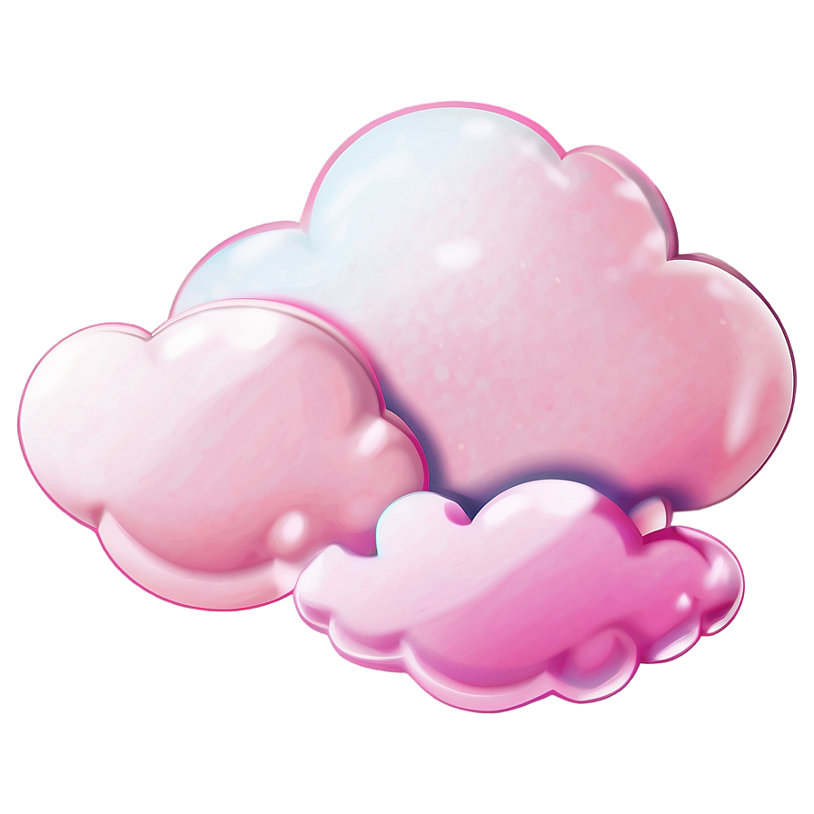 Pink Cloud With Moon Png 06252024 PNG