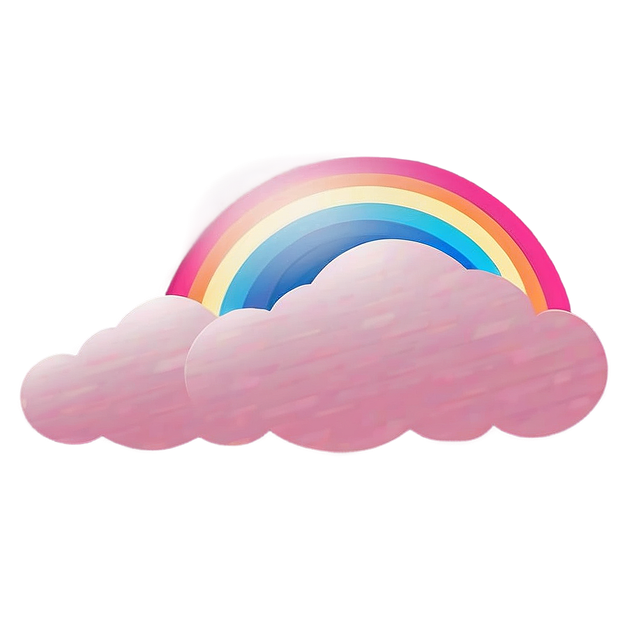 Pink Cloud With Rainbow Png 29 PNG