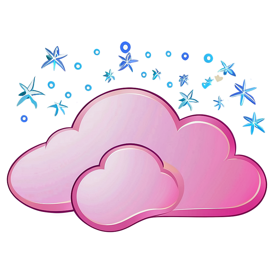 Pink Cloud With Shooting Stars Png Sao40 PNG