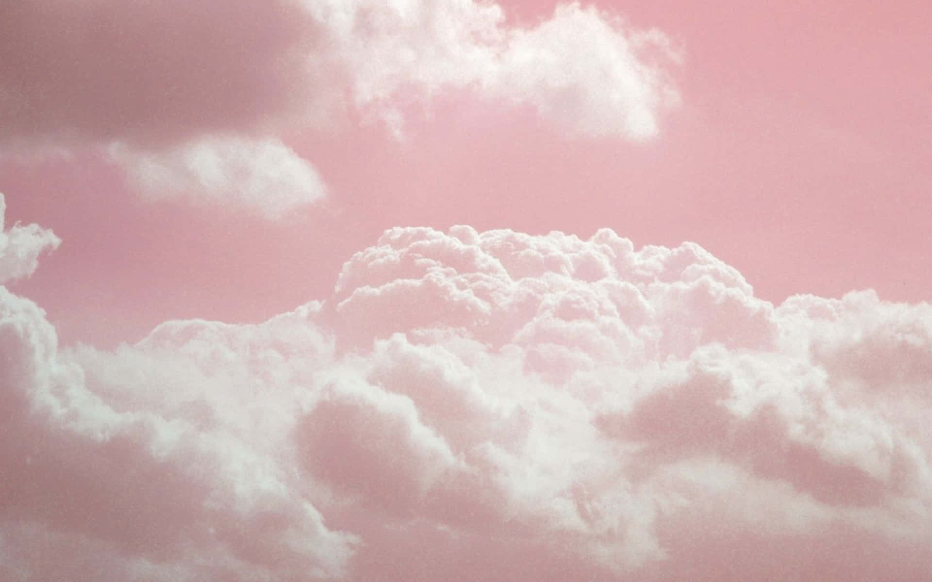 Aesthetic White And Pink Clouds Background