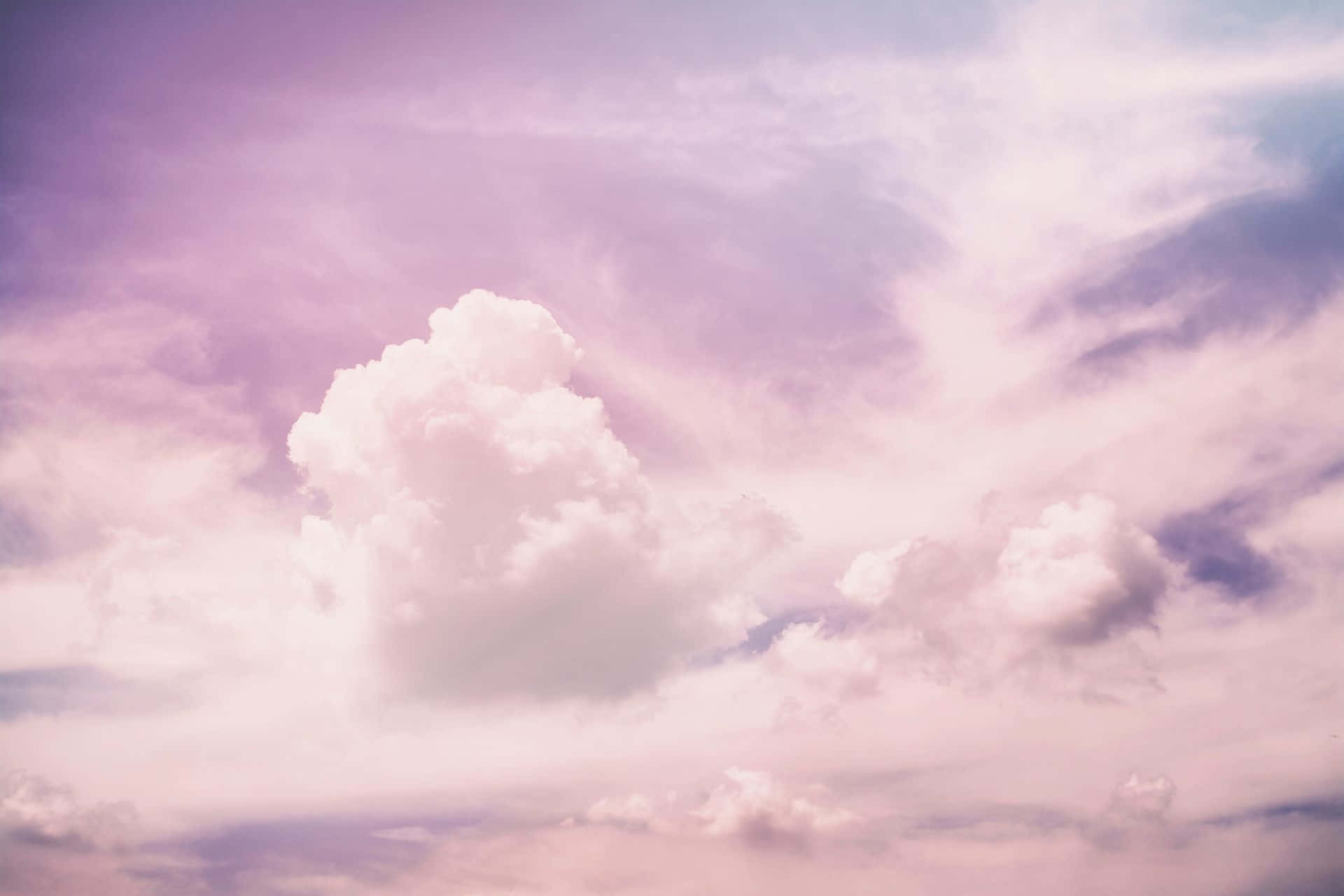 Lavender Shadows Pink Clouds Background