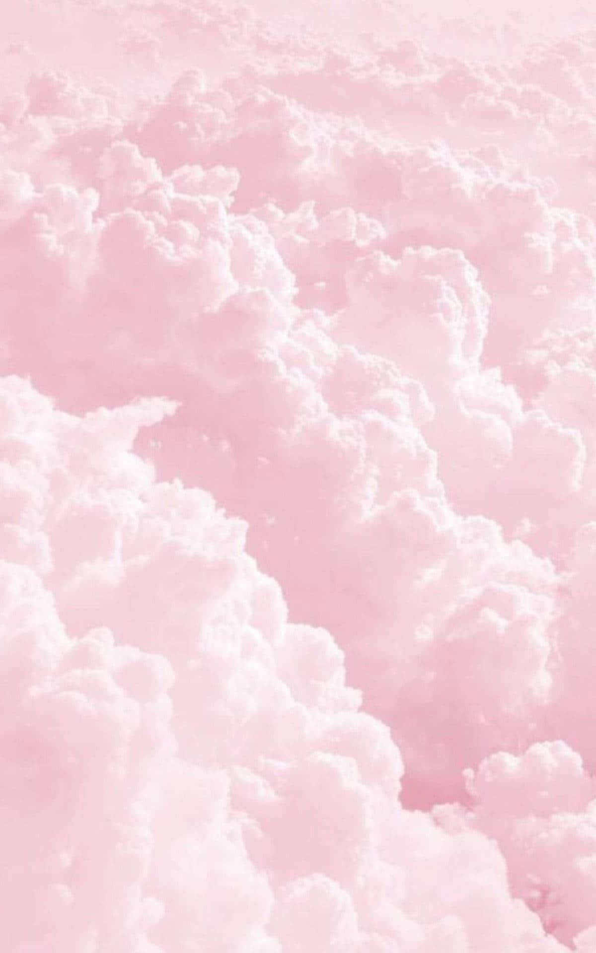 Diagonal Cascading Pink Clouds Background