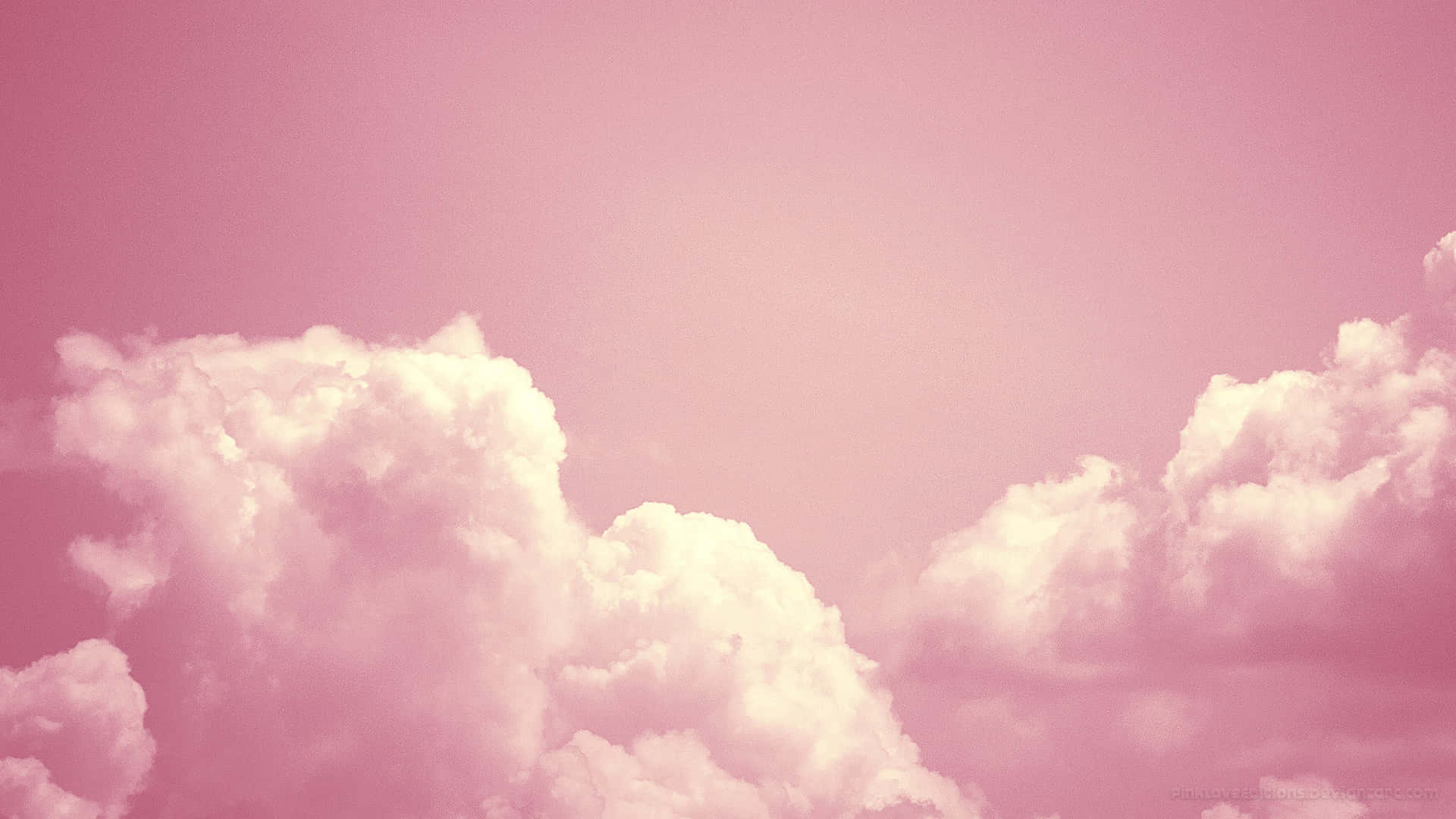 Aesthetic Deep Pink Clouds Background