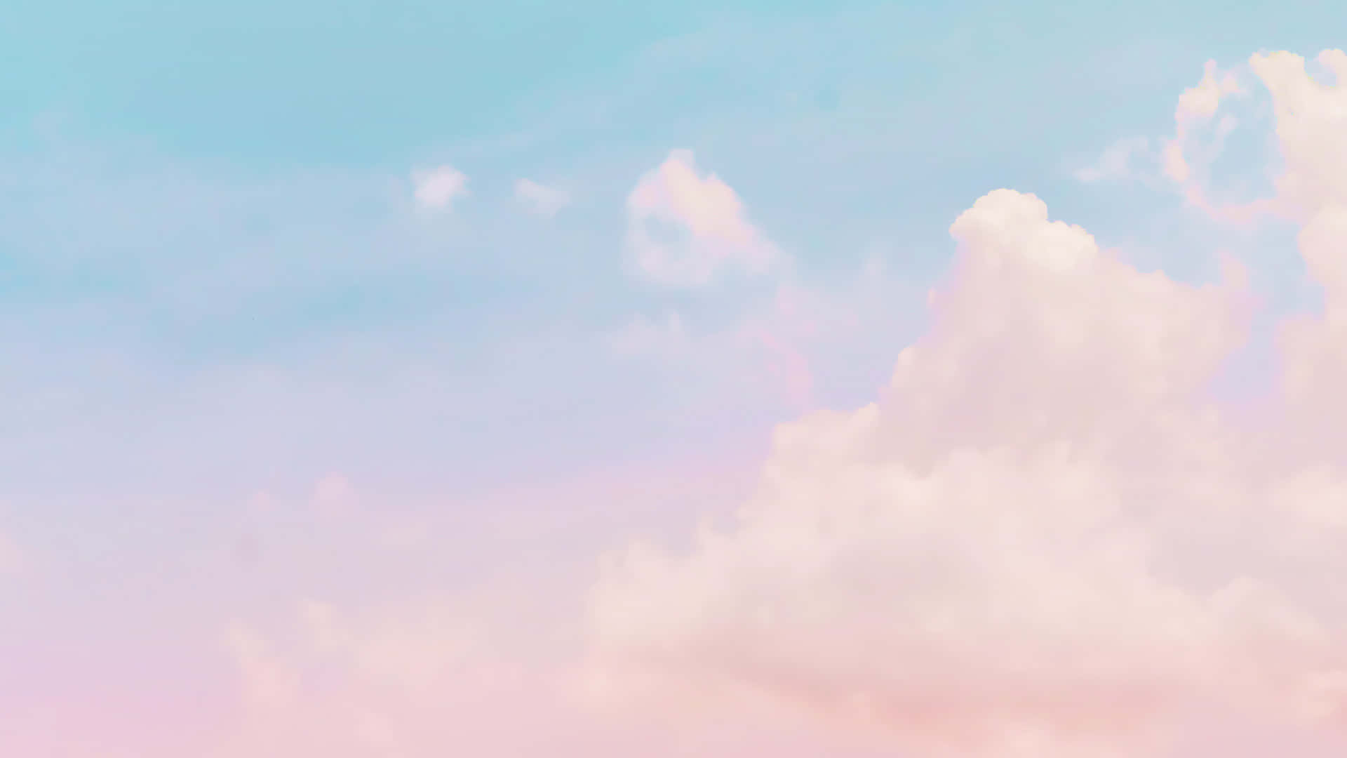 Blue Sky Soft Pink Clouds Background
