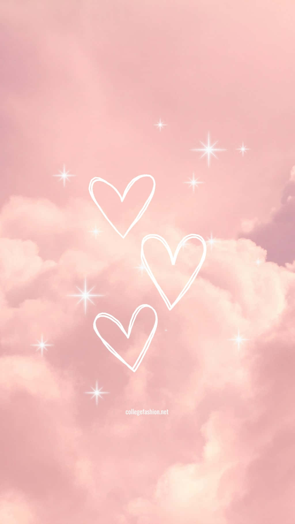 Pink Clouds Love Aesthetic Wallpaper