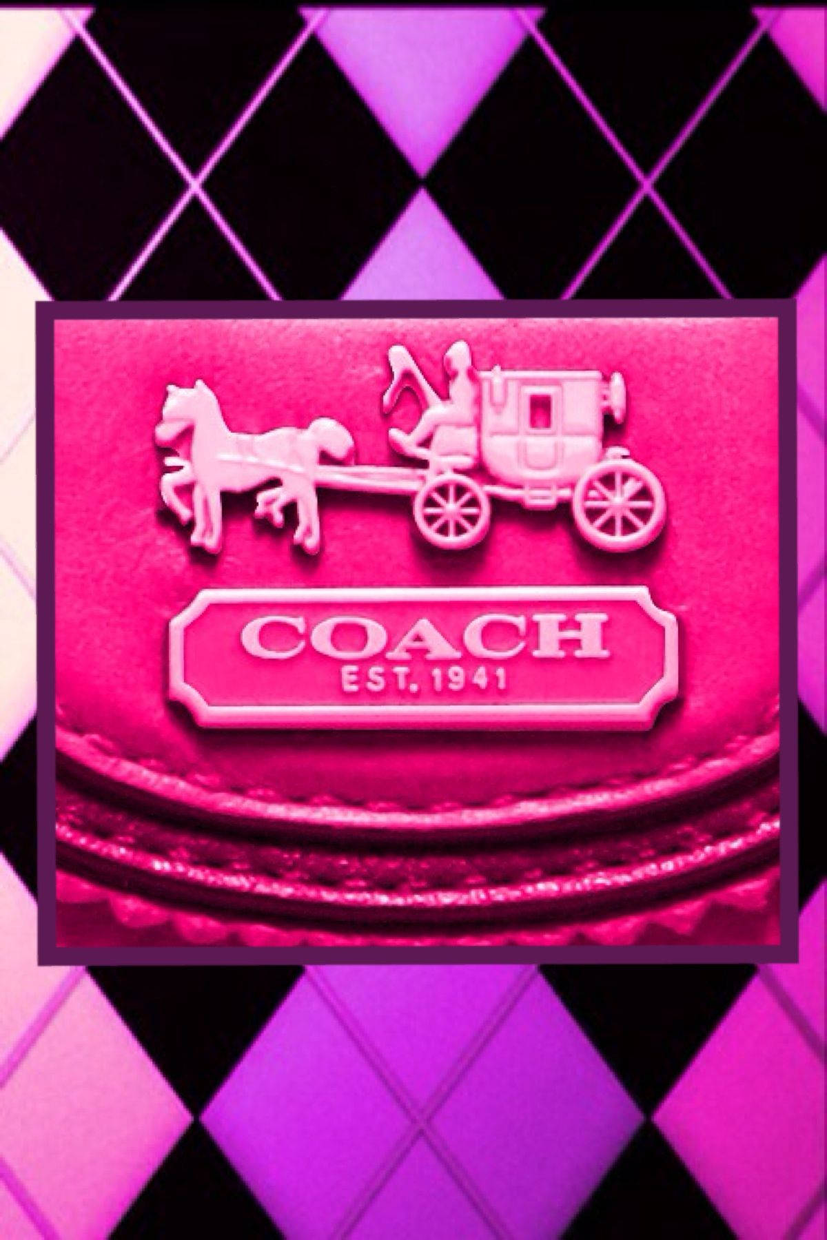 Pink Coach Logo And Symbol Background