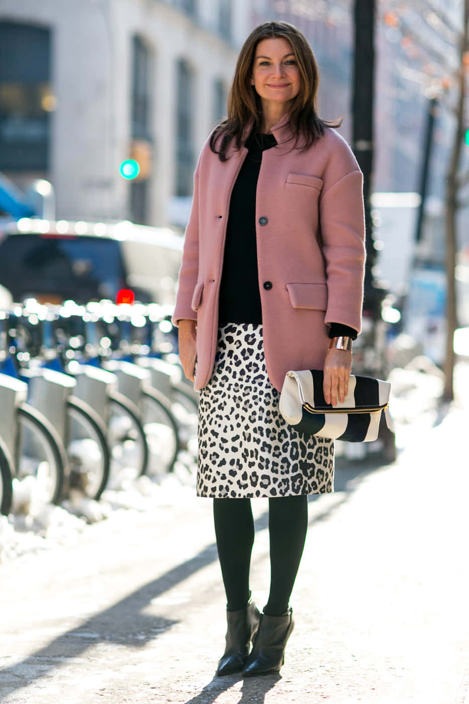 Stylish Pink Coat Outfit Wallpaper