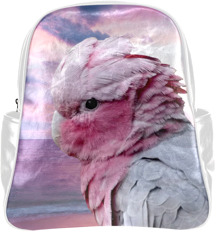 Pink Cockatoo Backpack Design PNG