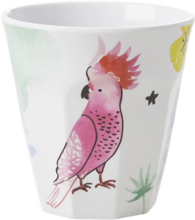 Pink Cockatoo Illustrated Cup PNG