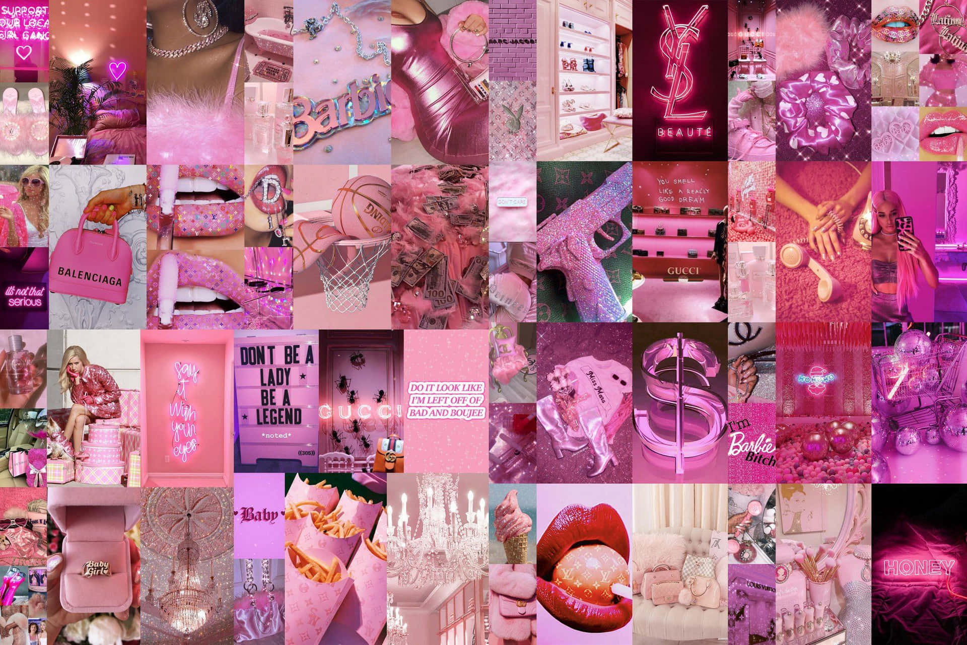 Looking for the Latest Trends? Look to Pink Collage! Wallpaper
