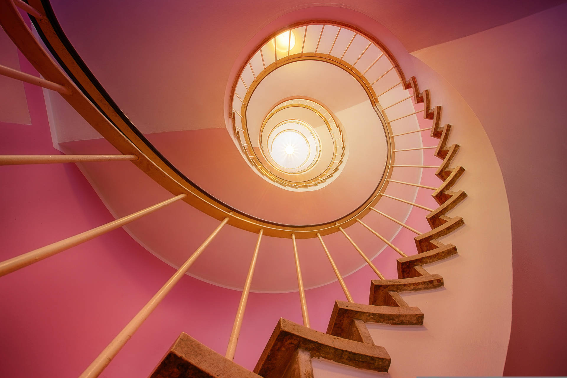 Pink Color Staircase