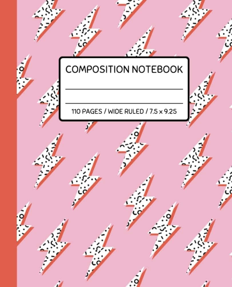 Pink Composition Notebook Cover Design Wallpaper