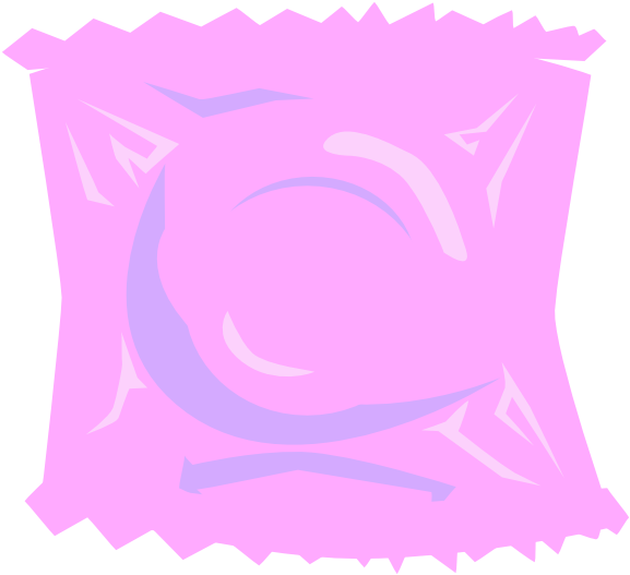 Pink Condom Package Illustration PNG