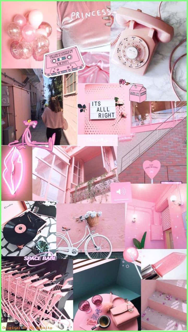 Feel the cool vibes of pink aesthetics Wallpaper