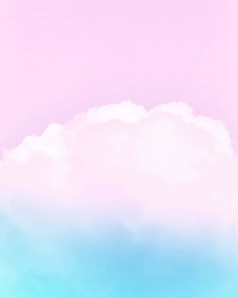 Unosfondo Con Nuvole Rosa E Blu Sfondo