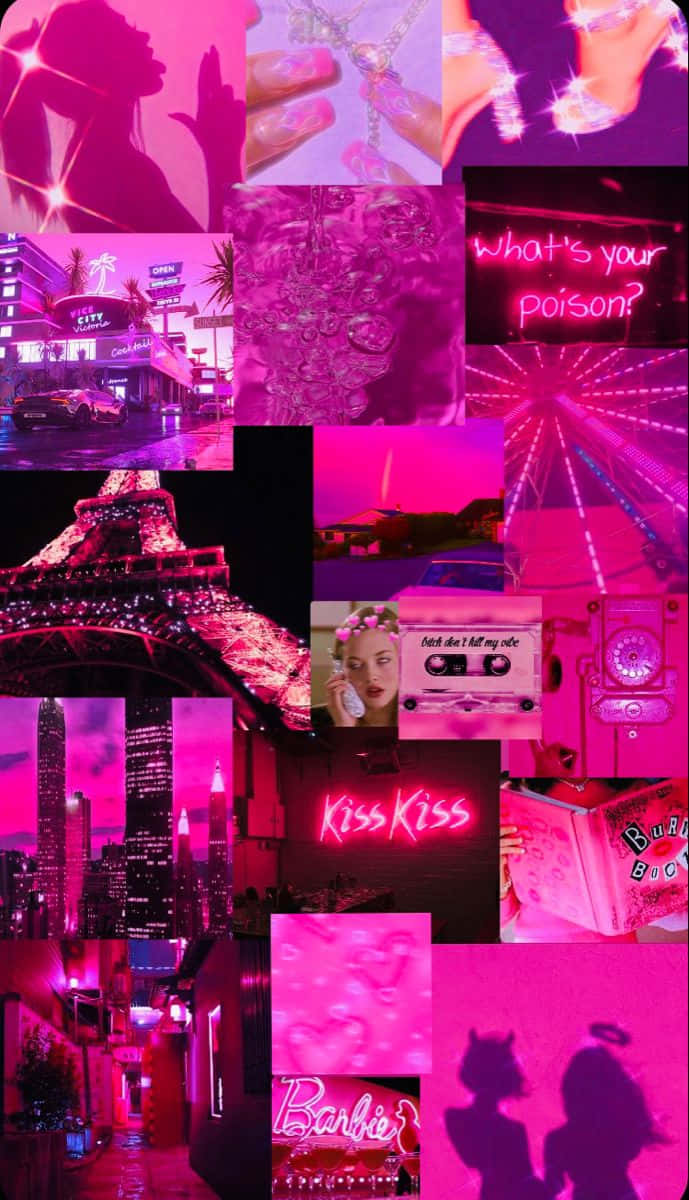 Desktop wallpaper collage 4K, Pink Pilates princess aesthetic, mood board,  digital download, pink collage wallpaper, pretty.