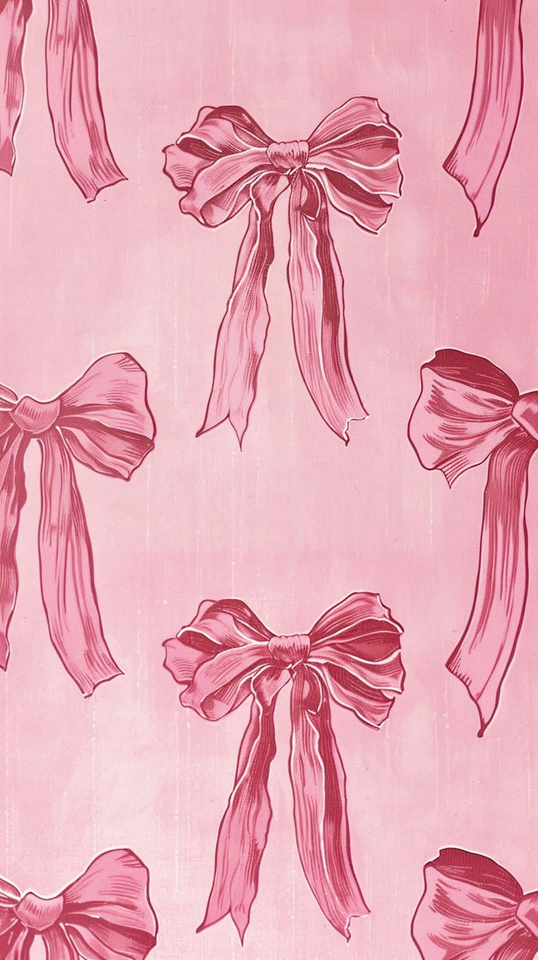 Pink Coquette Bow Pattern Wallpaper