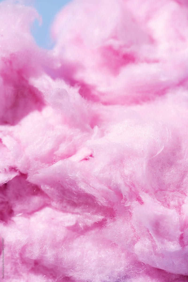 Fotografíade Algodón De Azúcar Rosa - Impresión De Arte En Algodón De Azúcar Rosa Fondo de pantalla