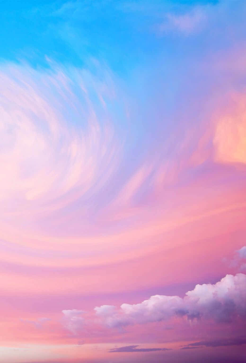 Pink Cotton Candy Clouds Wallpaper