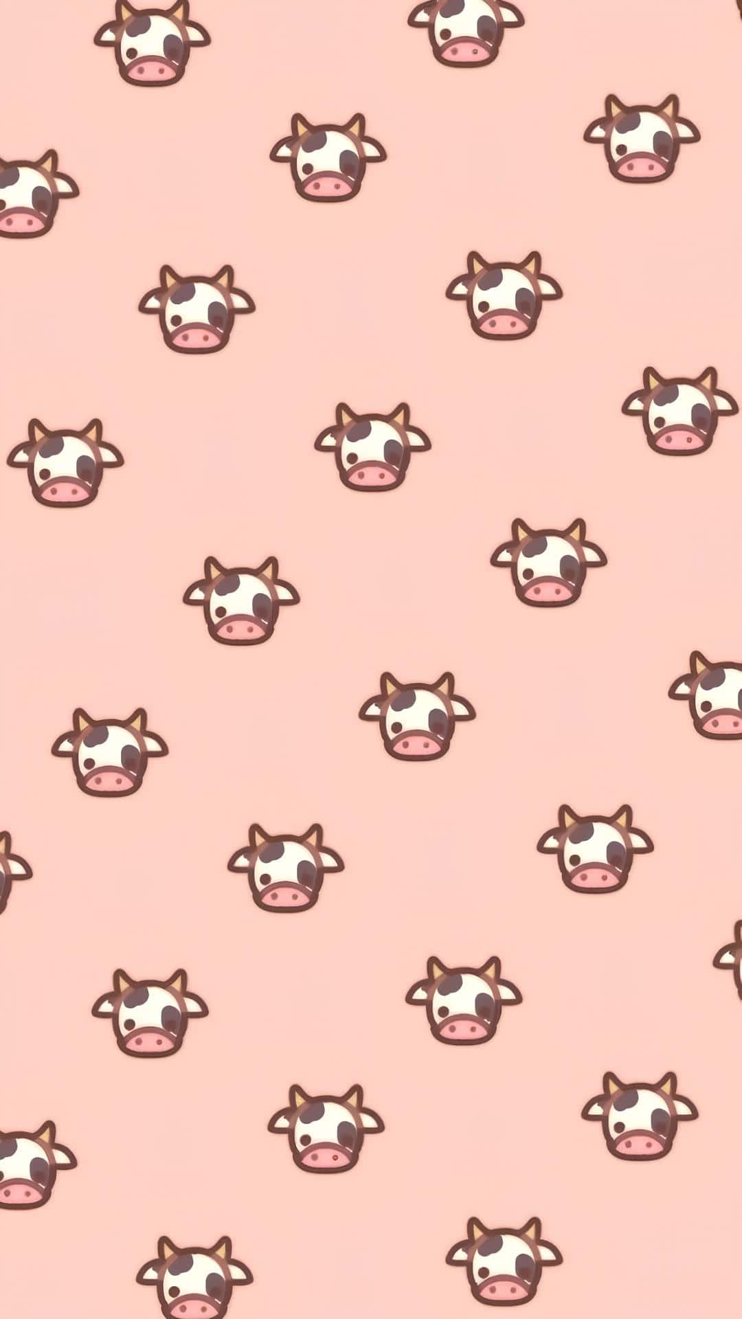 Pink Cow Pattern Wallpaper Wallpaper