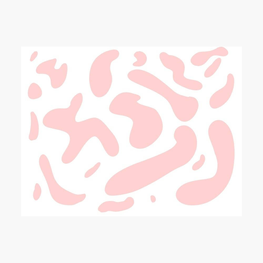 Pink Cow Print In White Wallpaper