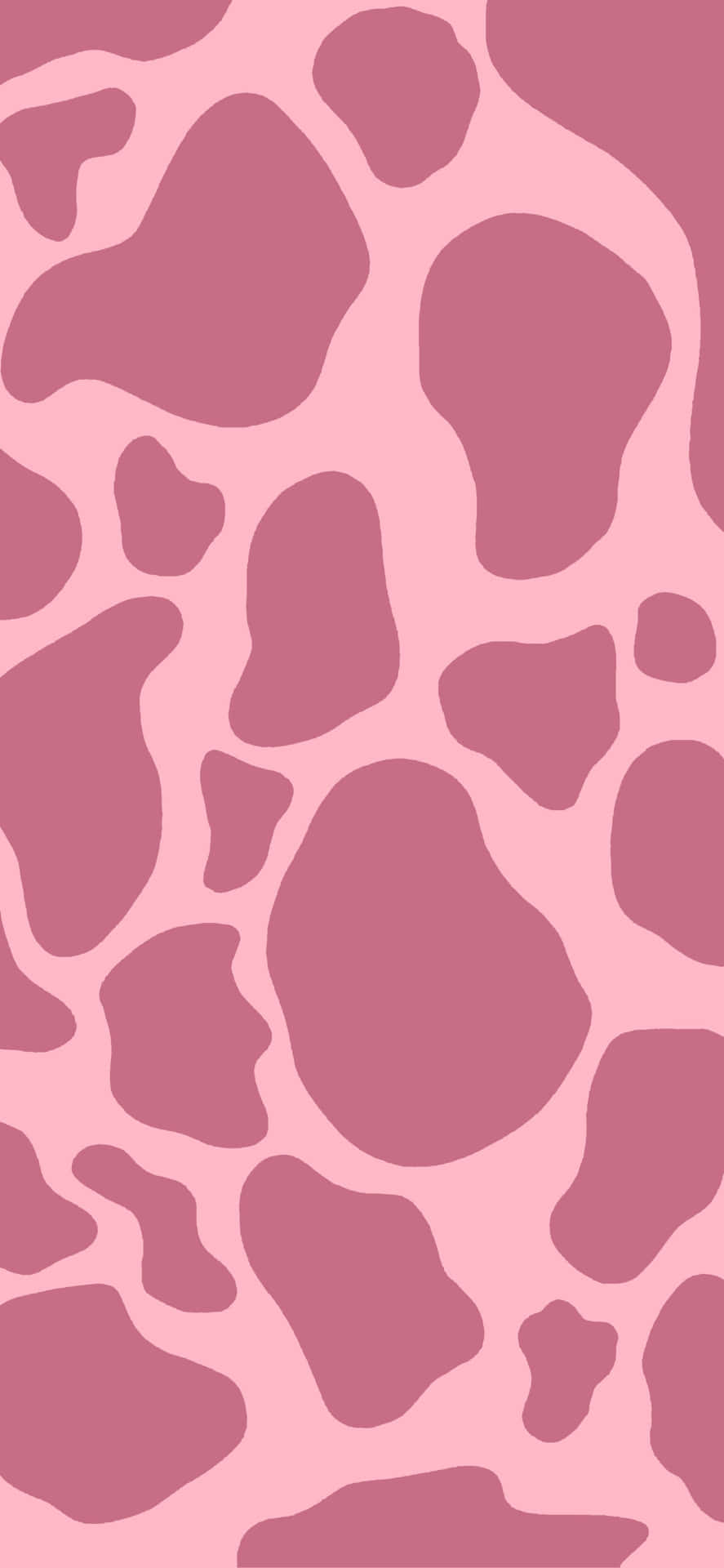 Pink Cow Print Pattern Wallpaper