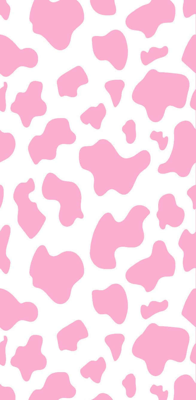 Pink_ Cow_ Print_ Pattern_ Background Wallpaper