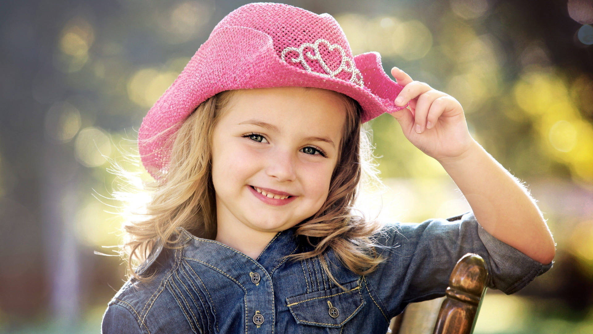 Pink Cowboy Hat Baby Girl Wallpaper